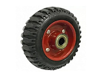 Колесо литое резиновое 200 мм PF200 с протектором и кронштейном Колесо литое резиновое 200 мм PF200 с протектором и кронштейном