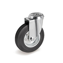 Колесо поворотное SCh 55 125 мм резина под болт РФ Колесо поворотное SCh 55 125 мм резина под болт РФ