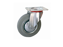 Колесо поворотное серая резина SC 80 f 200 мм Колесо поворотное серая резина SC 80 f 200 мм