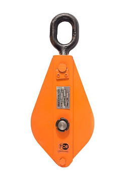 Блок монтажный однорольный с ушком TOR 5 т с откидной щекой (K)* Блок монтажный однорольный с ушком TOR 5 т с откидной щекой (K)*